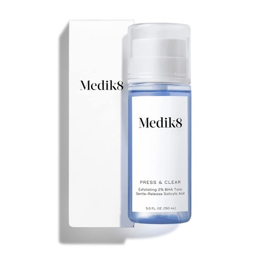 Medik8 Press And Clear - Exfoliating BHA Facial Tonic - Gentle Salicylic Acid Formula - 5 oz