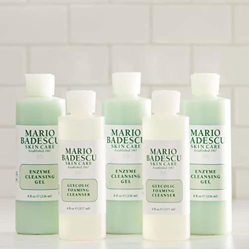 Mario Badescu Enzyme Cleansing Gel - Oil-Free Facial Cleanser with Papaya & Grapefruit Extract, 8 oz