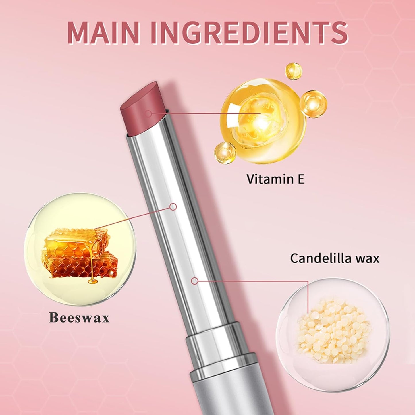 Sheeyoon Honey Lipstick - Hydrating Tinted Lip Balm with Sheer Formula | Natural Glossy Finish (2 Pcs Pink)