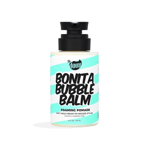 Bonita Bubble Balm Foaming Pomade - Lightweight Cream to Foam Styling for Curly & Wavy Hair | 8oz Shine & Frizz Control