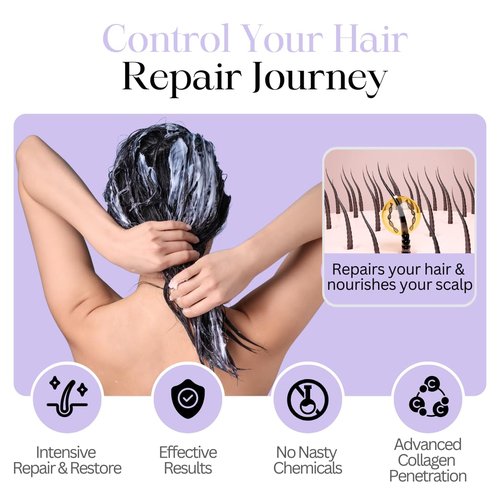 **Maca Essence Premium Hair Shampoo - Collagen Repair & Nourishment for All Hair Types | 500ml/16.9 fl oz**
