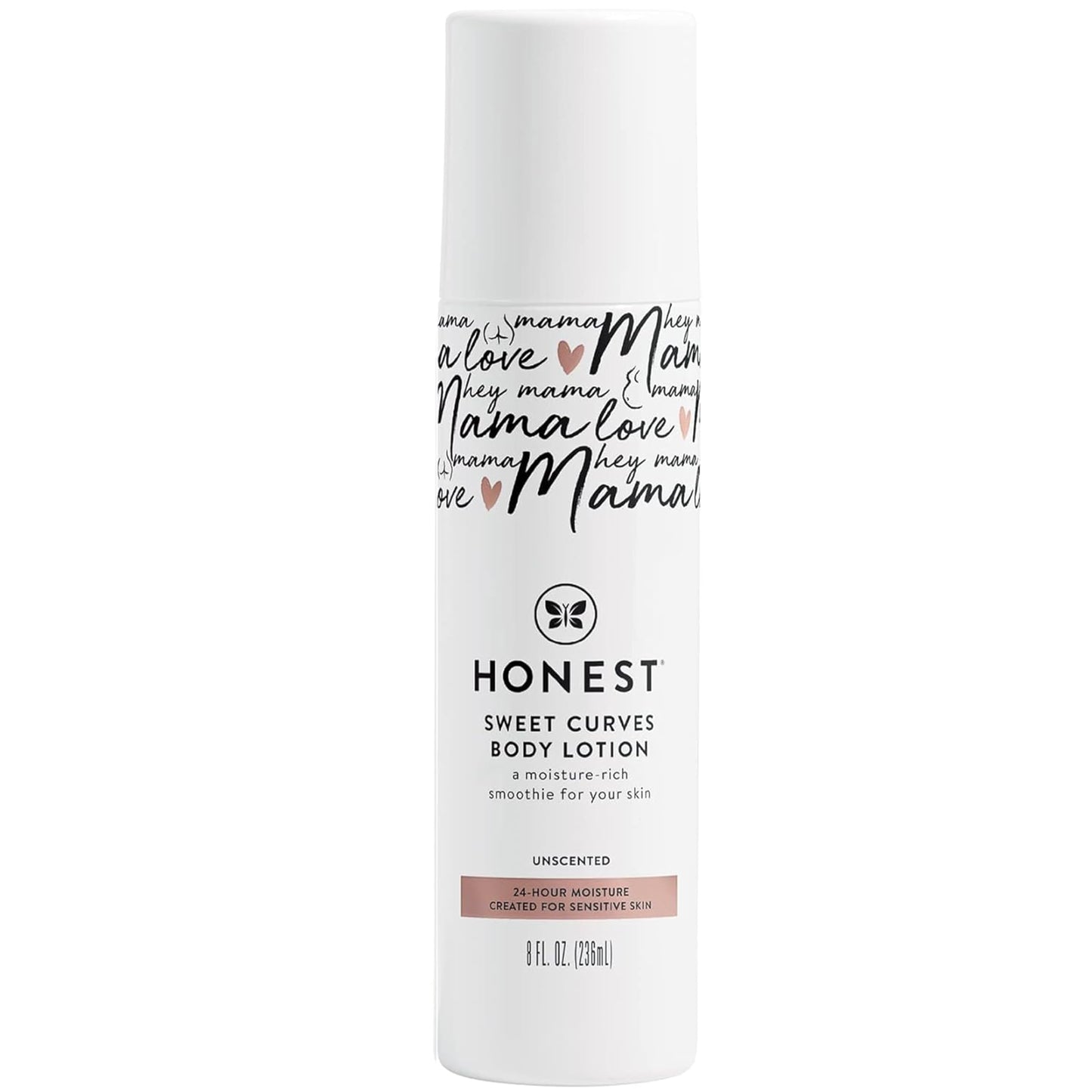 The Honest Company Mama Sweet Curves Moisturizing Body Lotion for Sensitive Baby Skin Plant-Based Shea Butter Avocado Oil 8 fl oz