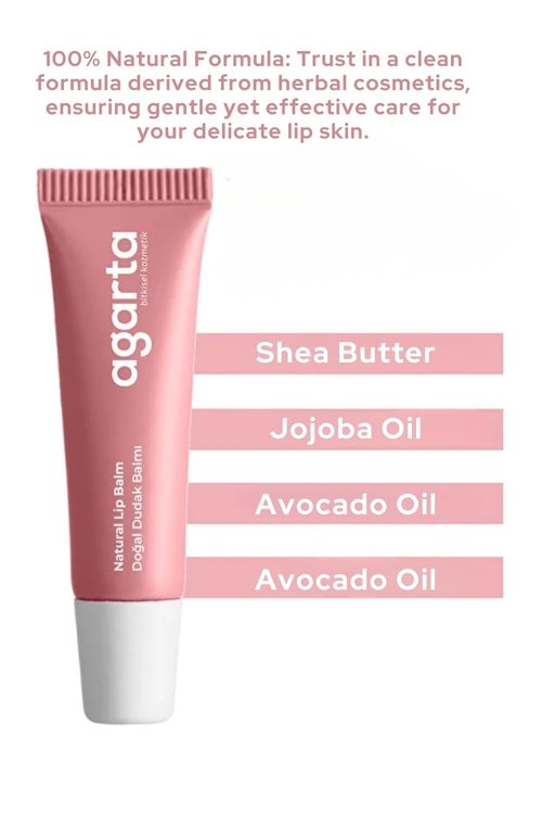 Agarta Moisturizing Lip Care Balm - Hydrating Daily Conditioner for Soft, Glossy Lips | Vegan Formula - 0.34 fl oz