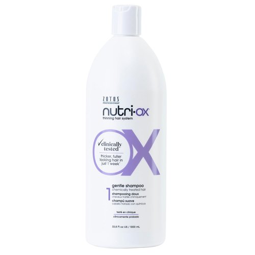 NUTRI-OX Gentle Shampoo for Colored Thinning Hair - Thicker, Fuller-Looking Hair | Peppermint Scent
