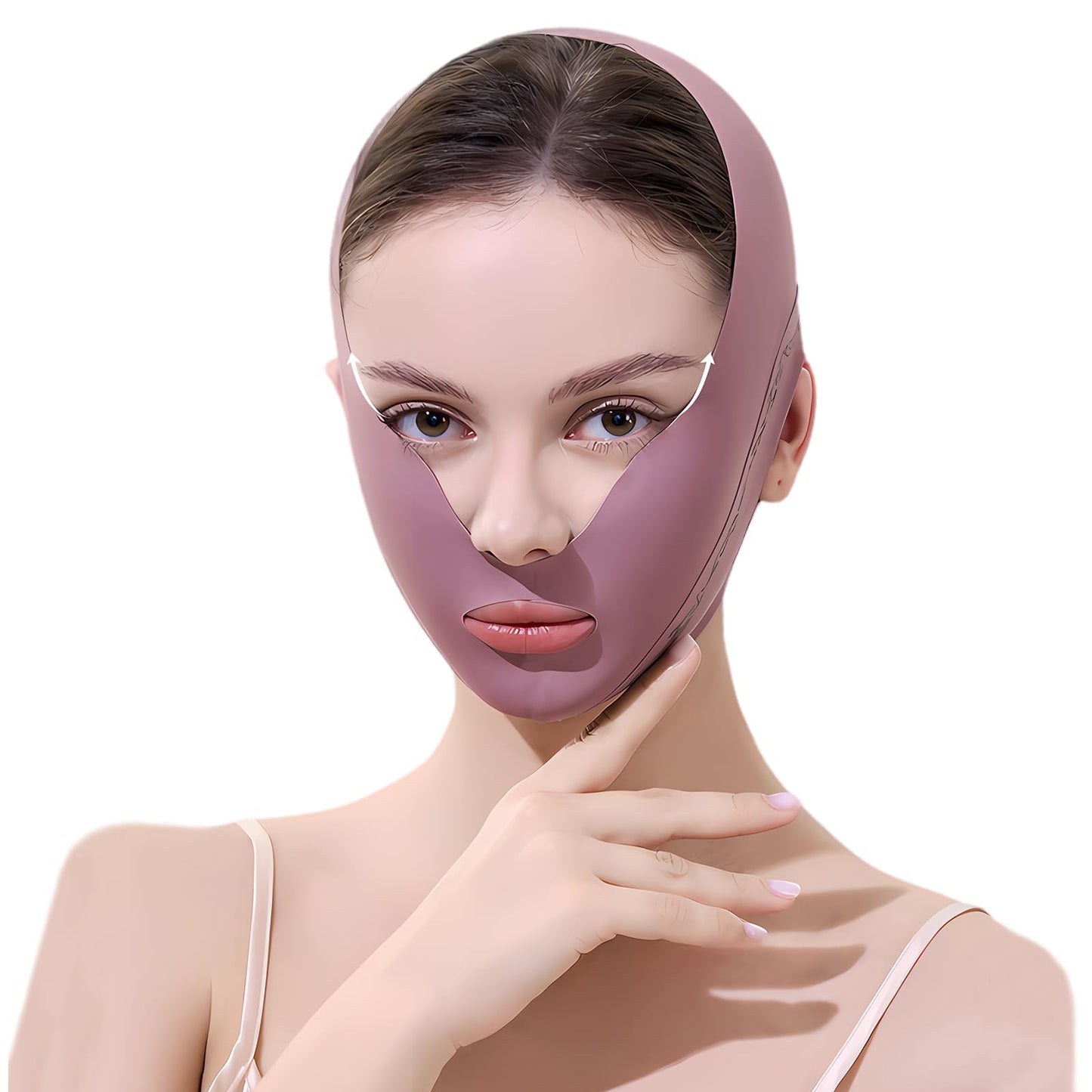 FMOYSIEN Chin Strap for Women, Full Wrap Face Strap,Adjustable V Line Mask, Breathable,Comfortable Chin Strap for Sleeping, Purple