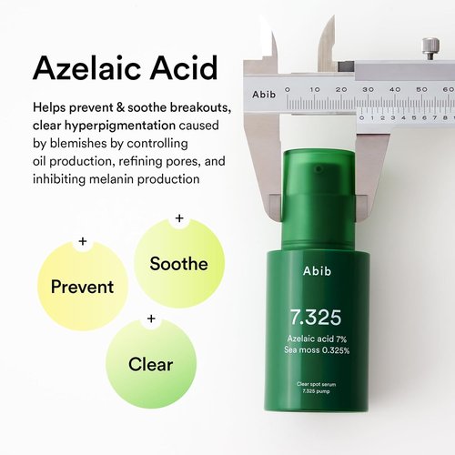 Abib Clear Spot Serum - Seamoss Extract & Azelaic Acid for Clear Skin | 1.01 Fl Oz (30 mL)