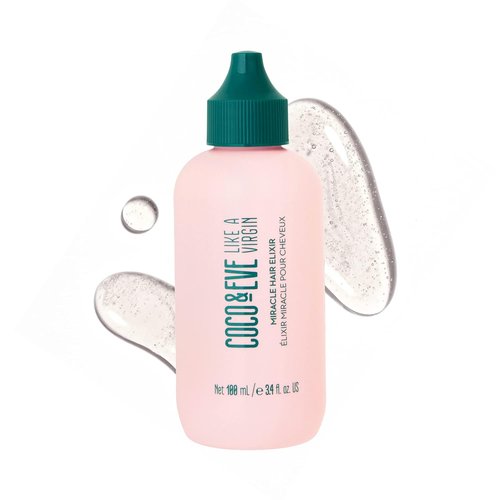 Coco & Eve Miracle Hair Elixir - Coconut Oil & Hyaluronic Acid Leave-In Conditioner for Dry, Damaged Hair | Frizz Control & Heat Protection