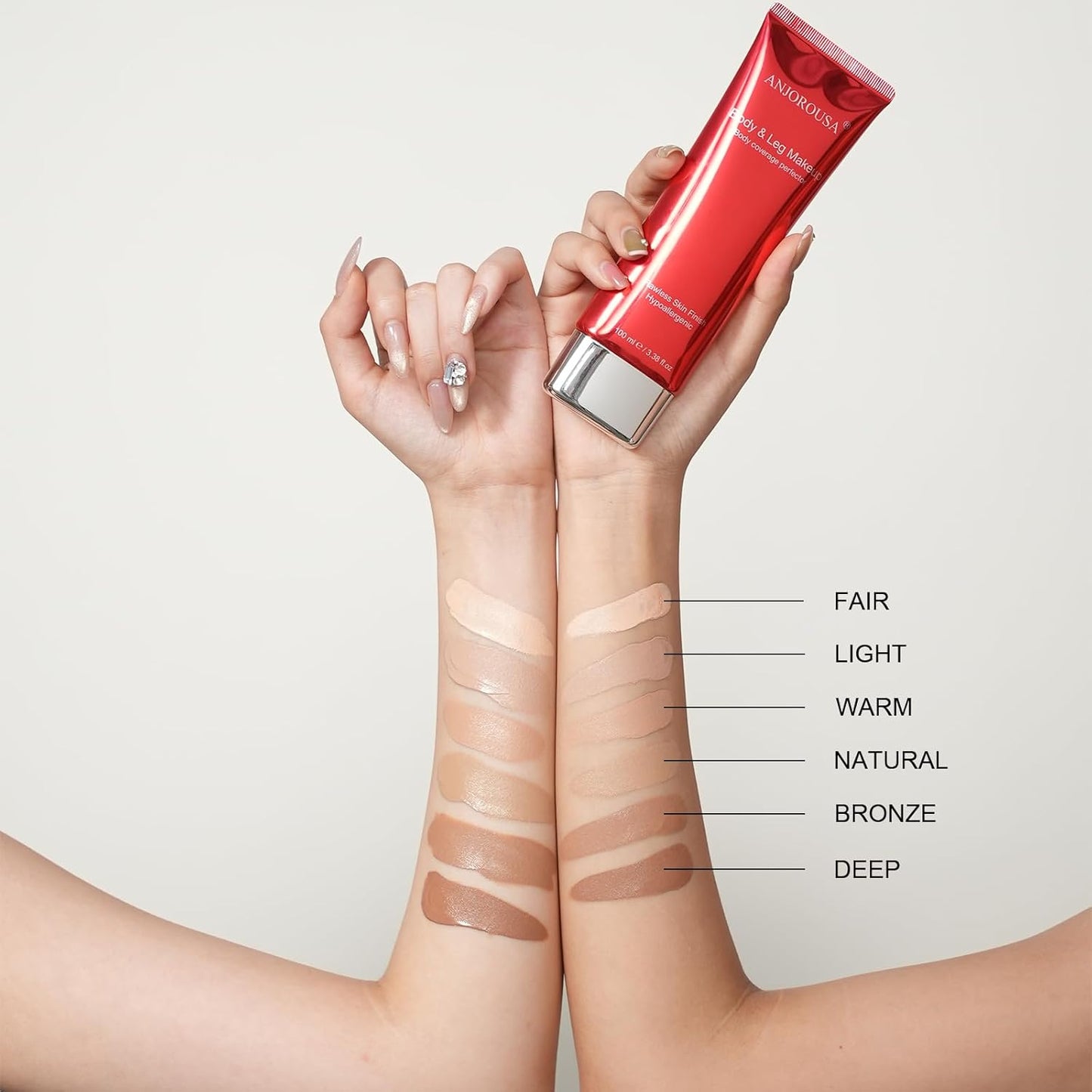 Skiennix Body Foundation - Waterproof Tattoo Cover Up Makeup for Legs & Body | Bronze Shade