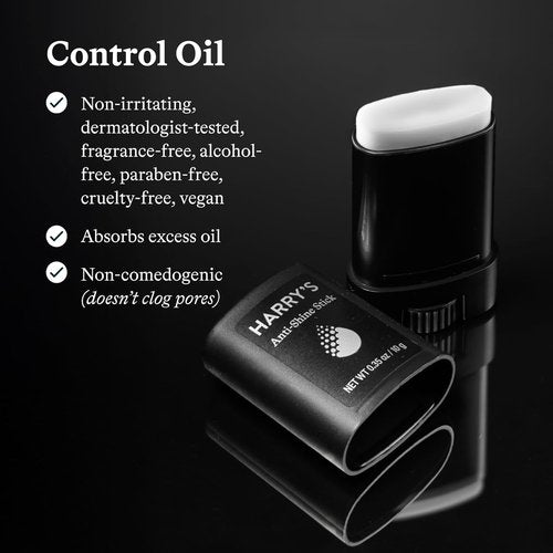 Harry's Anti-Shine Stick for Oily Skin - 2 Pack | 0.35 oz - Controls Oil for a Matte Finish