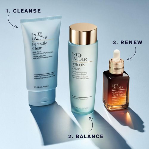 Estée Lauder Perfectly Clean Hydrating Toning Face Lotion - Exfoliating Toner, 6.7 Fl Oz