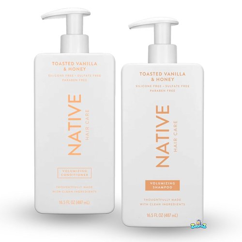Native Toasted Vanilla & Honey Shampoo & Conditioner Set - Nourishing 8.25 Ounce Duo | Gold