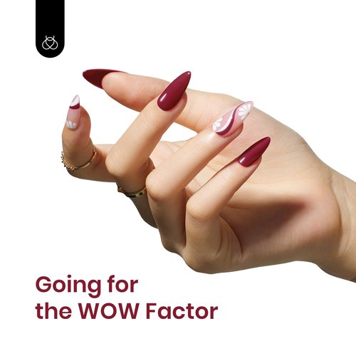 Beetles Red Gel Nail Polish - Dark Red Color Soak Off Mulled Wine Gel Polish Retro Modern 1Pcs 15ml Nail Art Manicure UV Led Salon Spring Gift for Women