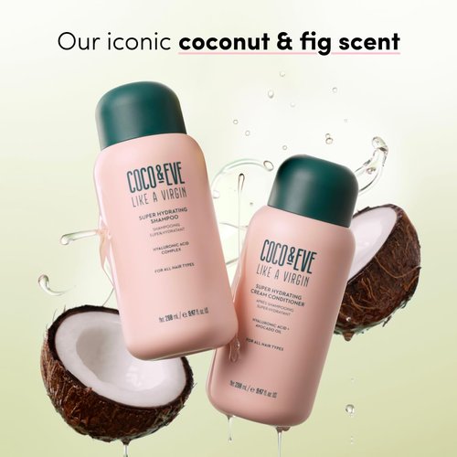Coco & Eve Like A Virgin Super Hydrating Shampoo - Sulfate-Free, Argan Oil & Coconut for Dry, Damaged Hair (8.4 fl oz)