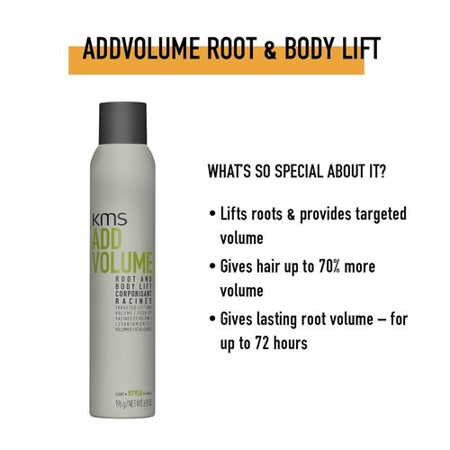 KMS Add Volume Root & Body Lift - Boosting Hair Volume Spray, 6.9 Ounce