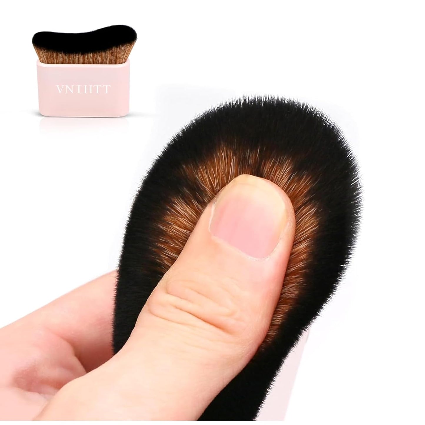 Skiennix Self Tanner Brush - Kabuki Applicator for Flawless Tanning & Makeup | Versatile Bronzer & Blending Tool