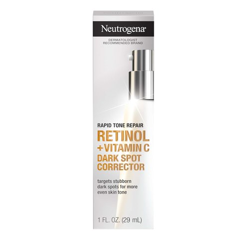 Neutrogena Rapid Tone Repair Serum - Retinol & Vitamin C Dark Spot Corrector | Brighten & Even Skin Tone, 1 oz