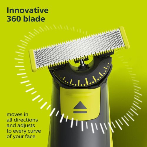 Philips Norelco OneBlade 360 Replacement Blade - Durable Stainless Steel Face/Body Kit | QP614/80