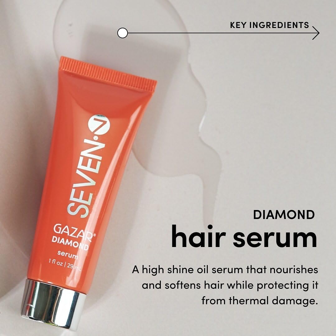 SEVEN Gazar Hair Serum - Anti-Frizz & Shine Booster with Coconut & Macadamia Oil | 3.2oz