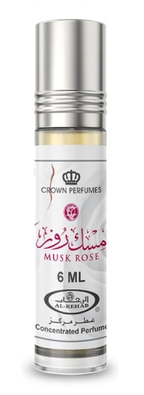 Al Rehab Musk Rose Concentrated Perfume Oil for Women, 0.2 Ounce / 6ml
