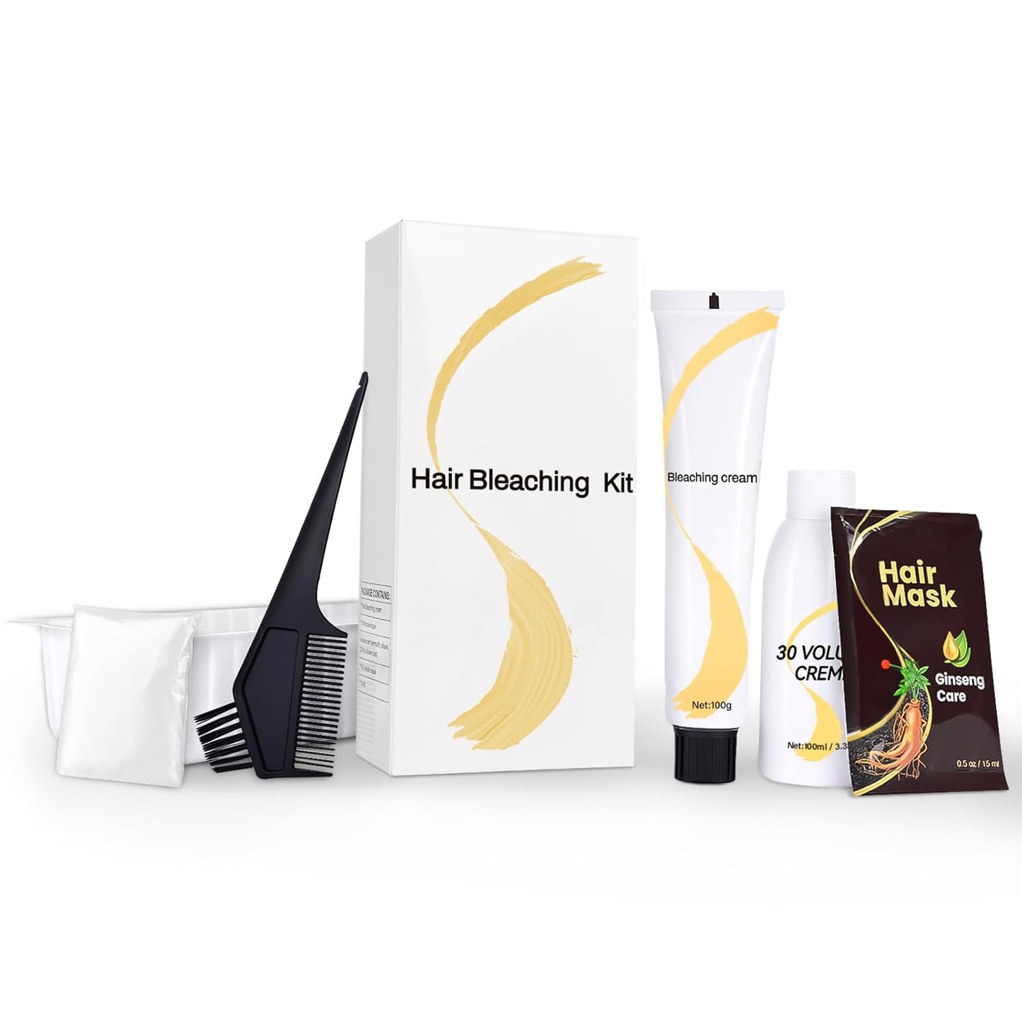 Skiennix Gentle Cream Hair Bleach Kit - Ammonia-Free, Lifts Up to 8 Levels | No-Drip Lightening for Home Use