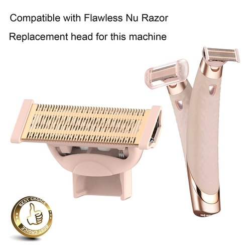 Finish Touch Flawless | 2-Pack Replacement Body Razor Heads with Clean Brush - Rose Gold