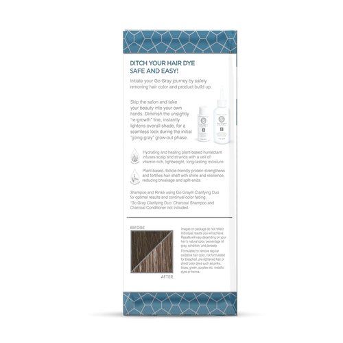 Go Gray Treatment System - Revitalizing Hair Color Remover for Safe Gray & Silver Reveal | 1 Application