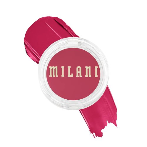 Milani Blush Makeup - Cheek Kiss Cream Blush & Lip Tint, Buildable Hydrating Formula - Blushing Berry