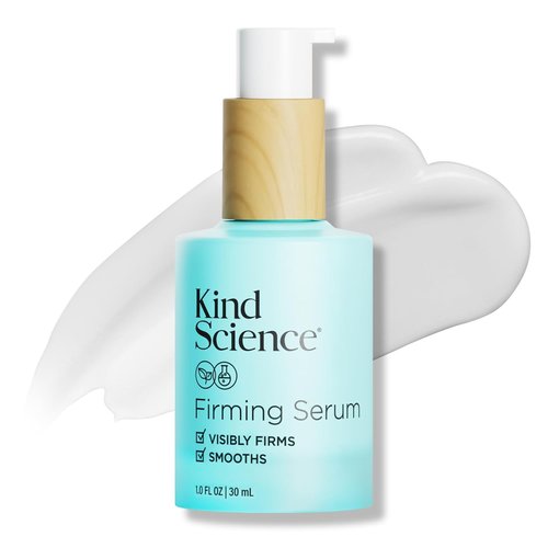 Kind Science Firming Serum - Anti-Aging Facial Treatment with Bakuchiol & Peptides | 1 fl oz, Fragrance-Free