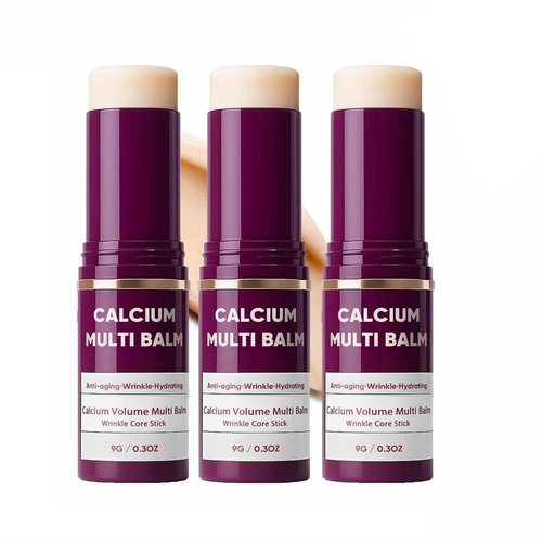 Calcium Volume Multi Balm by 3Pcs - Intensive Moisturizing & Firming Cream for Face, Eyes & Neck