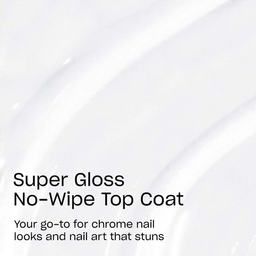 OPI GelColor Super Gloss No Wipe Top Coat | LED Cure Gel Nail Polish with High Shine Finish | For Nail Art & Chrome Powder Looks | Protects Color & Prevents Chipping | 0.5 Fl Oz