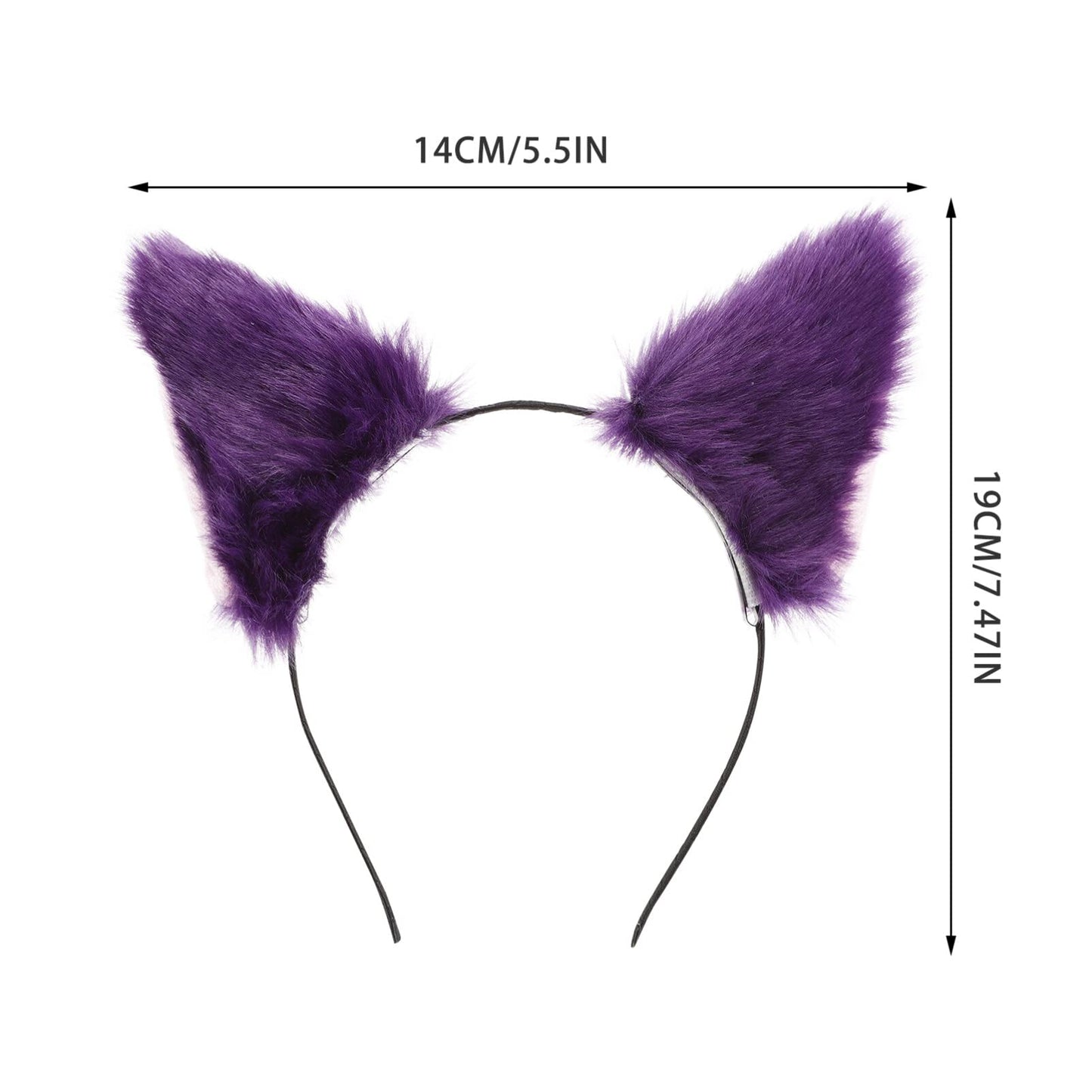 PartyKindom Cat Ears Headbands for Women Girls Hair Hoops Animal Ears Hair Accessories for Cosplay Costume and Party