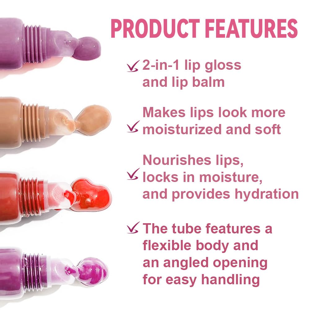 Skiennix Lip Balm - Ultra-Hydrating Vegan Lip Butter Duo for Sheer-Tinted Shine & Soft Lips (2 Pcs)