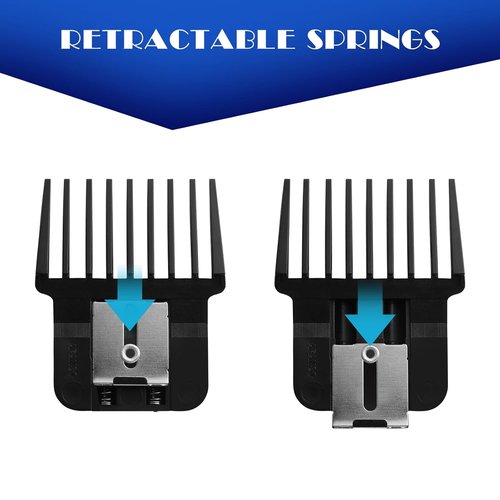 BaBylissPRO Trimmer Guards Set - 8 Replacement Guards with Metal Spring Clip | Fits FX787 & FX726, 1/32-5/4 Inch