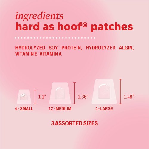 Onyx Professional Hard as Hoof S.O.S Nail Patches - Nail and Cuticle Strengthening Treatment Repair Patches, Nail Growth, Repair, 20 Count