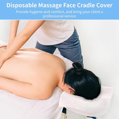 DIMEGON Disposable Face Cradle Covers - 500PCS Massage Headrest Cushion for Beauty Salons