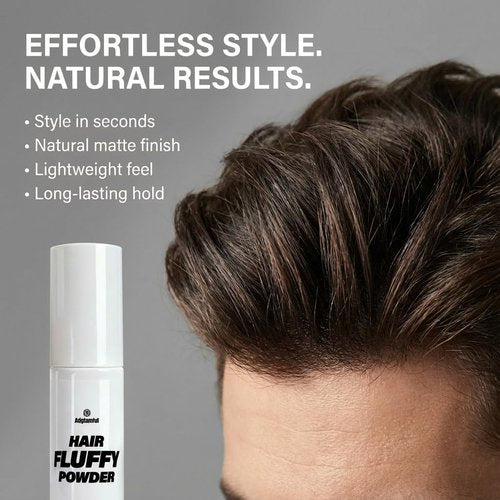 Adglamful Hair Texture Powder for Men, Lightweight & Long-lasting Styling Powder for Matte Finish, Medium Hold for Volume Boost, Easy to Apply, 25g/0.88oz