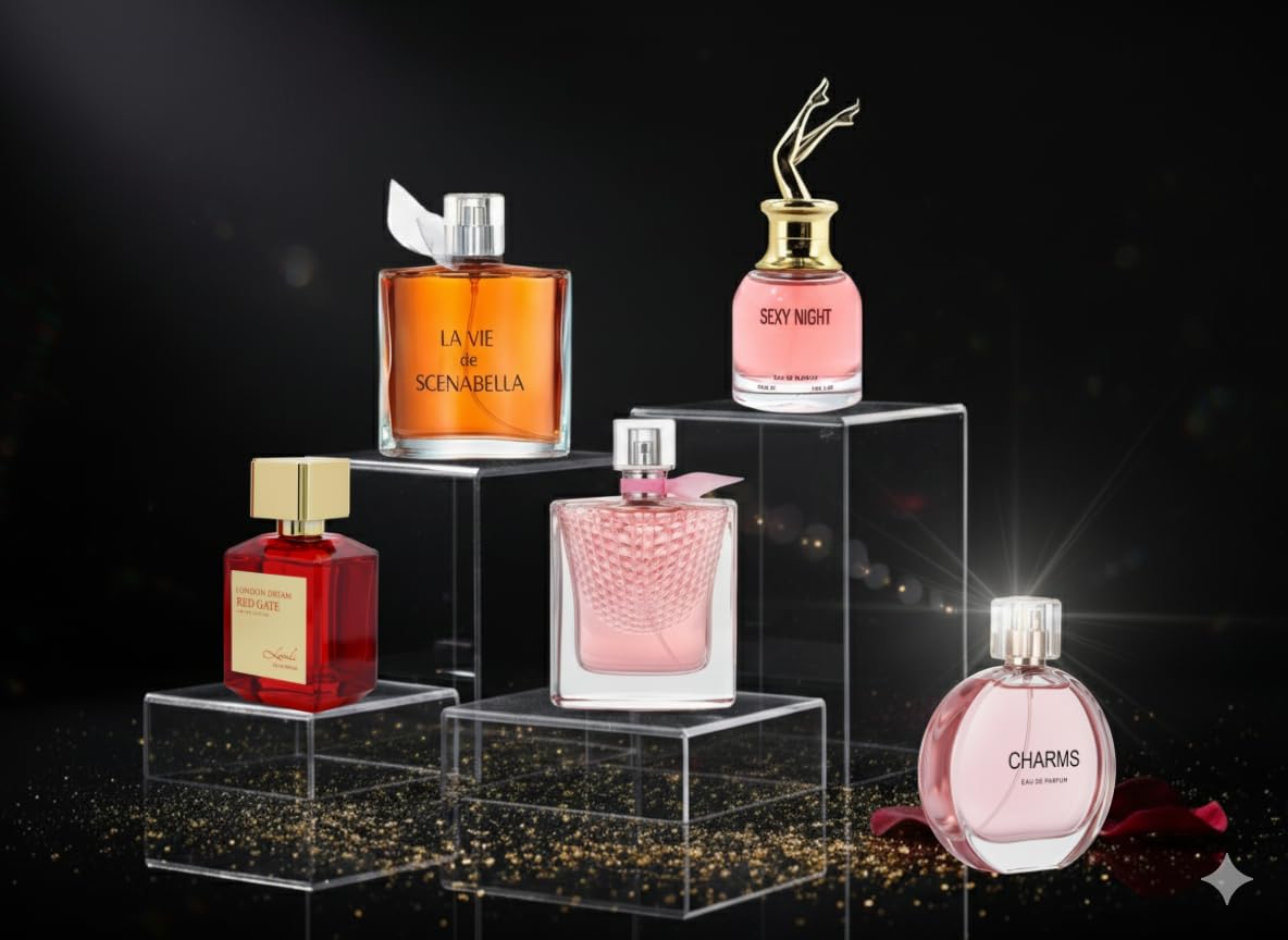 Skiennix Mini Perfume Set - 5-Piece Floral & Fruity Collection for Women | 25-30ml Each
