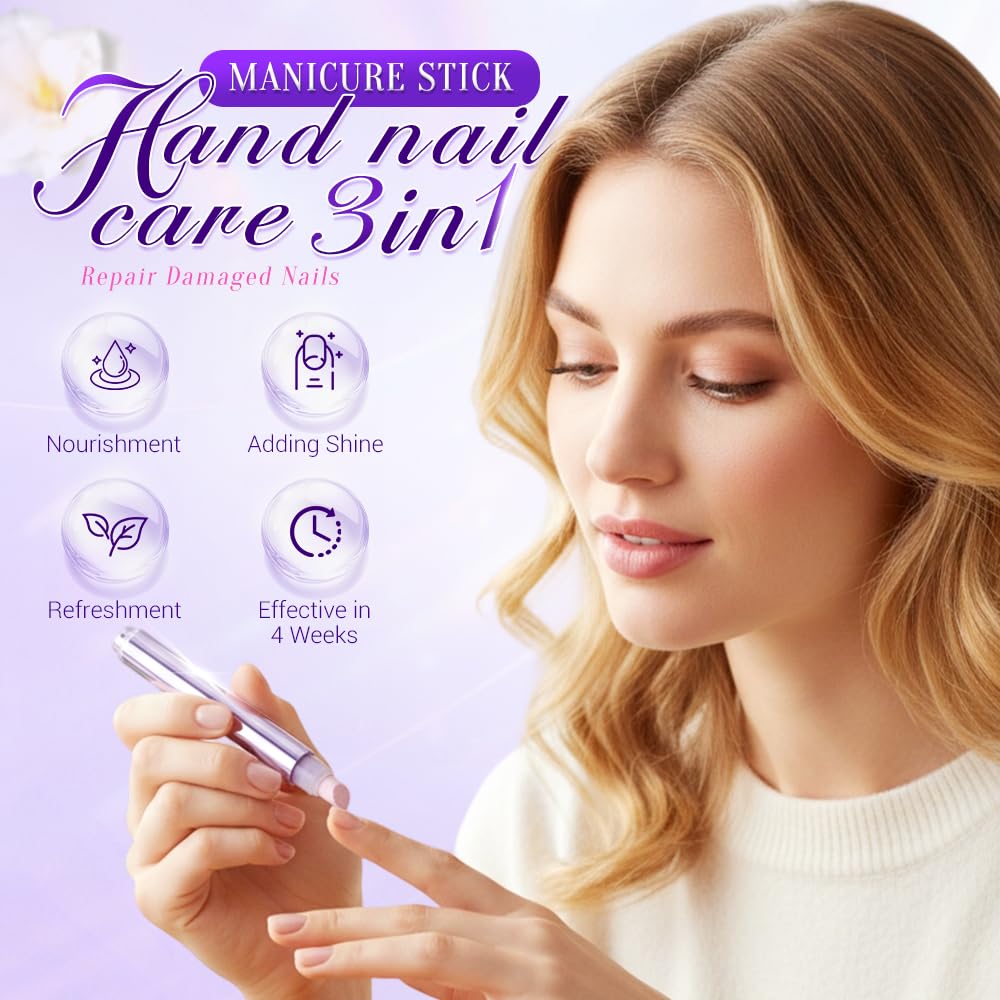 Skiennix 3-in-1 Cuticle Oil Pen - Moisturizing Nail Care Tool with Ceramic Tip for Dry Nails | 1 Piece