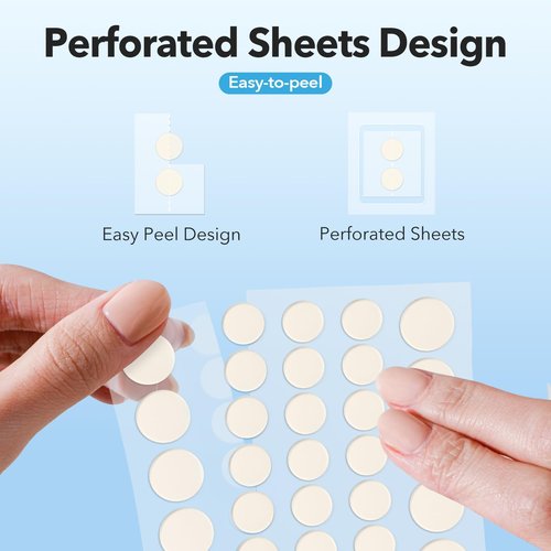 QUSTERE Pimple Patches for Face, Hydrocolloid Acne Patches, Cute Round Shape Zit Covers, Spot Stickers with Tea Tree, Salicylic Acid & Cica Oil| 2 Sizes (9mm, 12mm) |288 Count