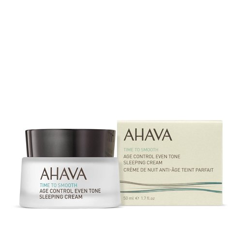 AHAVA Age Control Even Tone Sleeping Cream - Nourishing Night Cream to Brighten & Hydrate, 1.7 Fl. Oz