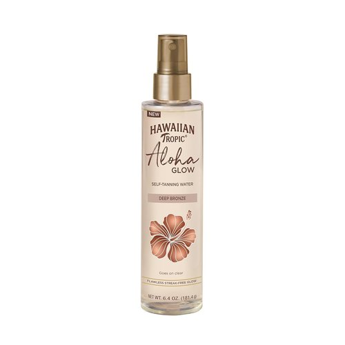 Hawaiian Tropic Aloha Glow Self Tanning Water - Deep Bronze Tan | 6.4oz Sunless Tanner Spray