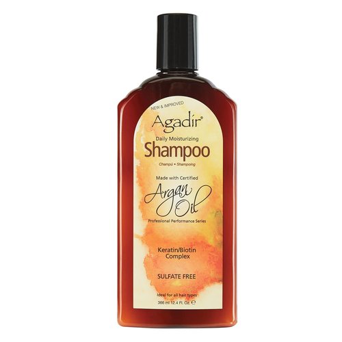 Agadir Daily Moisturizing Shampoo - Nourishing Formula for All Hair Types | 12.4 oz