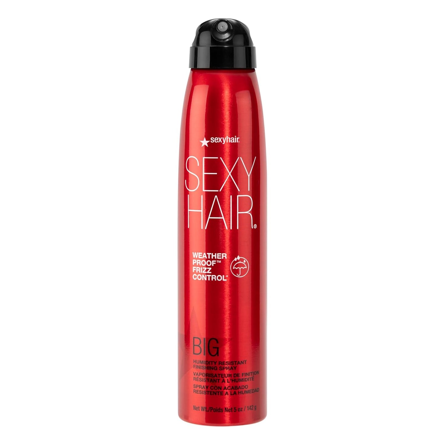 SexyHair Big Frizz Control Finishing Spray - Weatherproof, Lightweight, 72-Hour Humidity Resistance | Flexible Hold