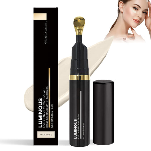 Luminous Eye Corrector SPF 41, Luminous Eye Corrector, Under Eye Color Corrector for Dark Circles, Hydrating Eye Serum with Peach Undertone, Anti-Aging Tinted Eye Cream (Ivory, 1pc)