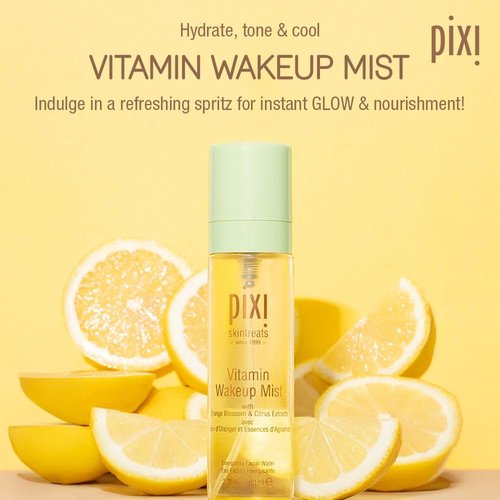 Pixi Vitamin-C Wakeup Mist - Refreshing Hydration Spray for Glowing Skin | 2.7 fl oz / 80ml