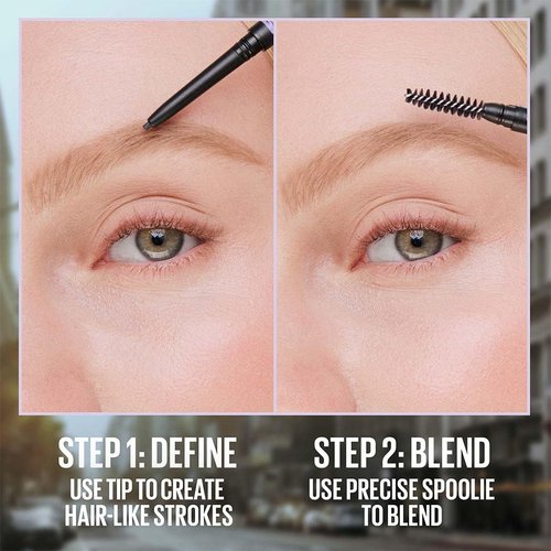 Maybelline Express Brow Ultra Slim Eyebrow Pencil - Precision Tip & Spoolie for Defined Brows, Blonde