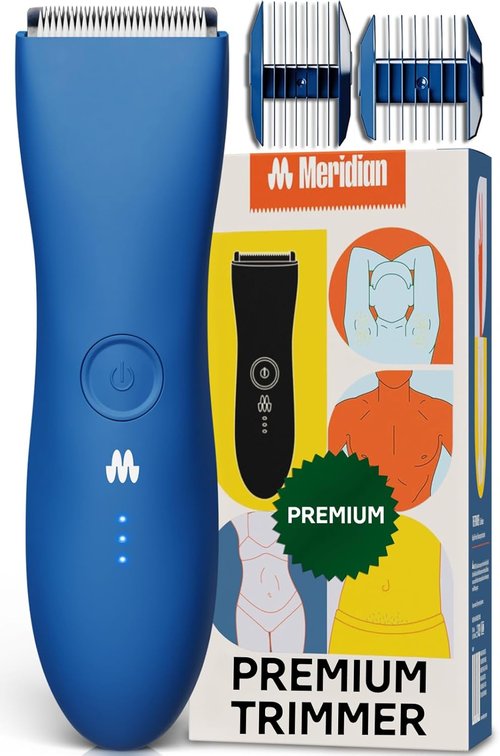 Meridian The Trimmer - Premium Waterproof Body Hair Trimmer & Electric Shaver for Men & Women | Rechargeable Ocean Color