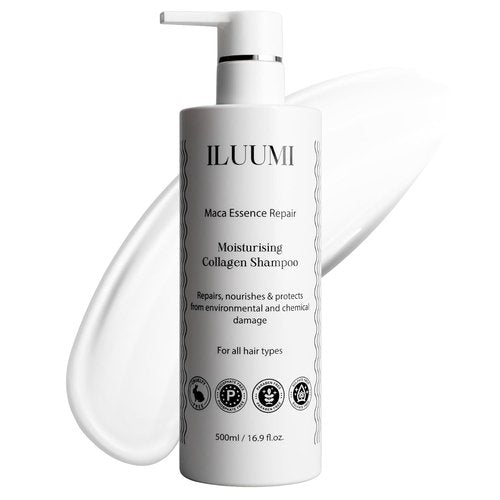 **Maca Essence Premium Hair Shampoo - Collagen Repair & Nourishment for All Hair Types | 500ml/16.9 fl oz**