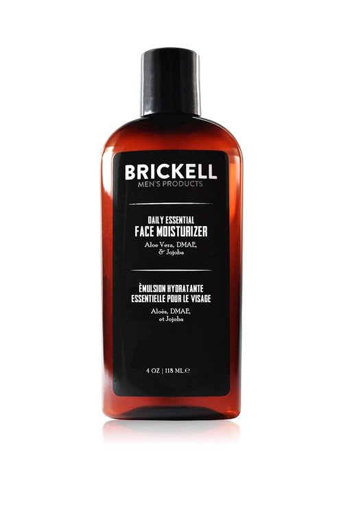 Brickell Men's Daily Essential Face Moisturizer - Natural Fast-Absorbing Lotion with Hyaluronic Acid & Green Tea, 4 Oz