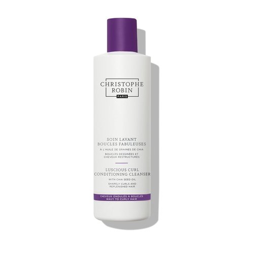 Christophe Robin Luscious Curl Cleansing Conditioner - Chia Seed Oil for Wavy & Softly Curled Hair | 8.4 fl. oz